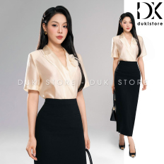 Chân váy công sở bút chì nữ màu đen đẹp CVD0010