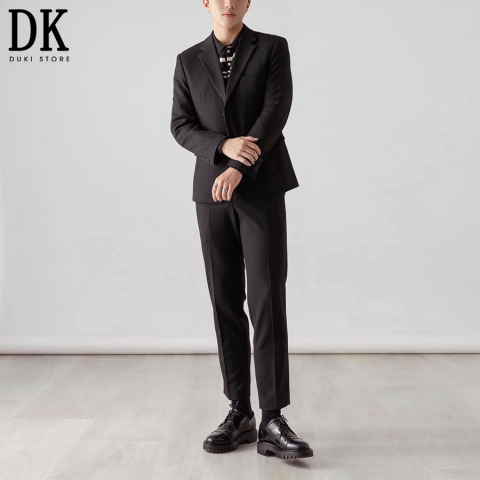 Bộ vest nam, blazer nam 2 lớp đẹp màu đen giá tại xưởng LZB0001 - DUKI STORE