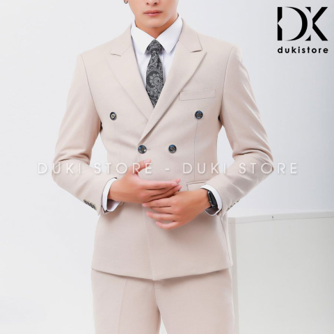 GIẢM 75% Bộ vest nam 6 cúc Hàn Quốc giá siêu rẻ DKE0012 - DUKI STORE