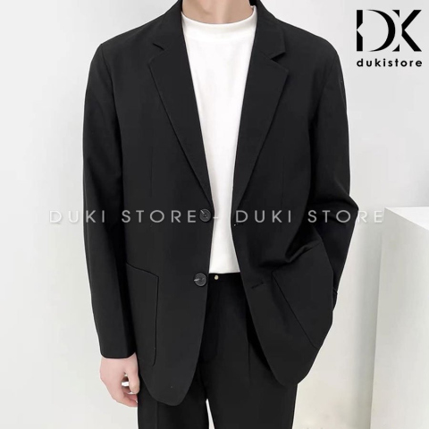 Áo vest áo khoác blazer nam màu đen cá tính LZB0035