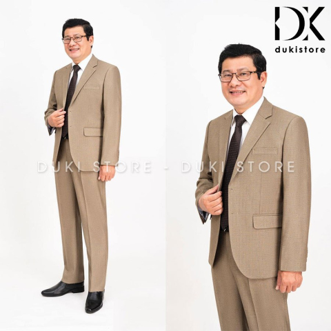 Bộ vest nam trung niên màu vàng cát cực sang DKG0017 